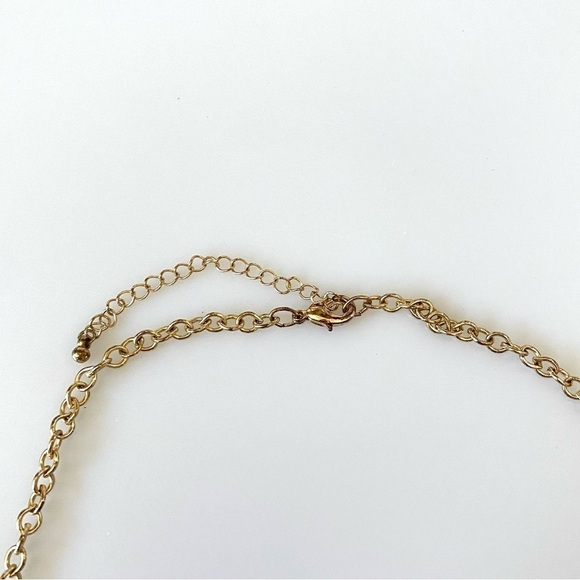 Necklace Multiple Strands Acrylic Dangles Green & Gold Tone fashion 18”+3” - Picture 6 of 11